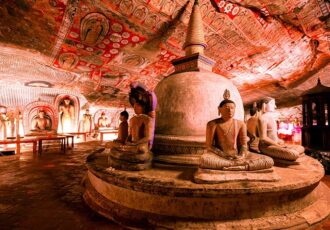 Inside of Dambulla cave temple