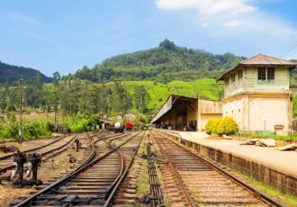 Nuwara Eliya Railway Station in Central Sri Lanka